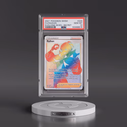 2021 Pokémon Sword & Shield Evolving Skies #224 Raihan - Full Art Secret (PSA 10 GEM MINT)