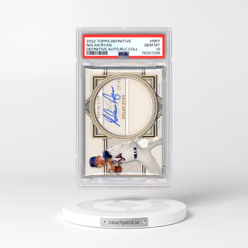 2022 Topps Definitive Definitive Autograph Relic Collection #NRY Nolan Ryan (PSA 10 GEM MINT)