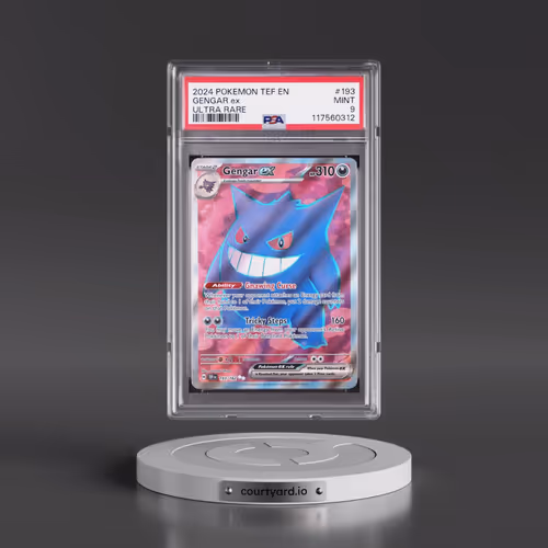 2024 Pokémon Tef EN-Temporal Forces #193 Gengar EX - Holo Ultra Rare (PSA 9 MINT)