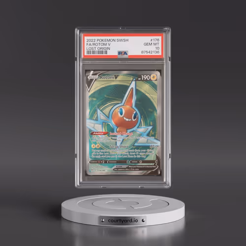 2022 Pokémon Sword & Shield Lost Origin #176 Rotom V - Holo Full Art (PSA 10 GEM MINT)