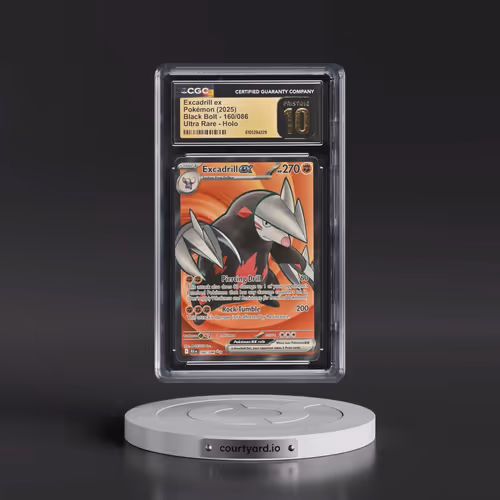 2025 Pokémon Blk EN-Black Bolt #160 Excadrill EX - Holo Ultra Rare (CGC 10 PRISTINE)