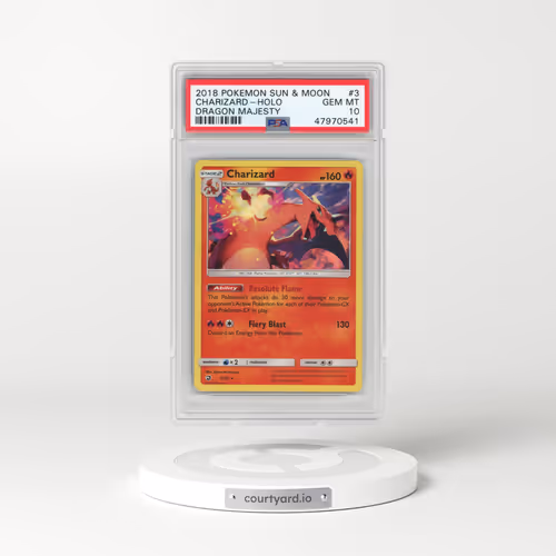 2018 Pokémon Sun & Moon Dragon Majesty #3 Charizard - Holo (PSA 10 GEM MINT)