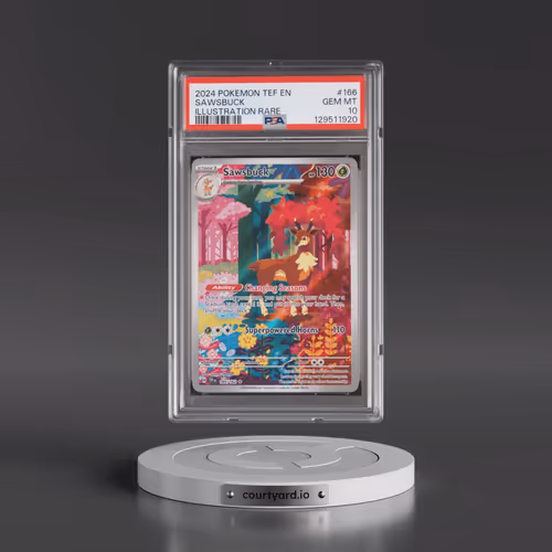 2024 Pokémon Tef EN-Temporal Forces #166 Sawsbuck - Illustration Rare (PSA 10 GEM MINT)