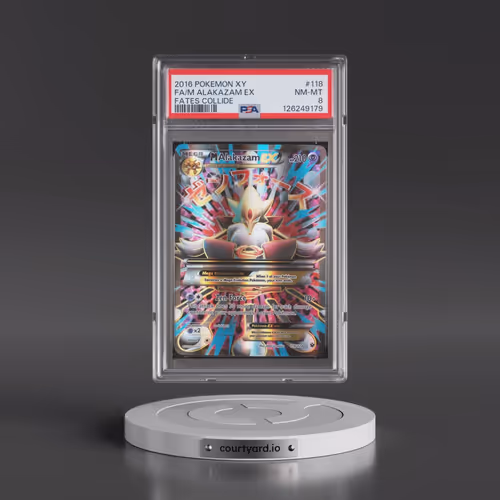 2016 Pokémon XY Fates Collide #118 M Alakazam EX - Holo Full Art (PSA 8 NM-MT)