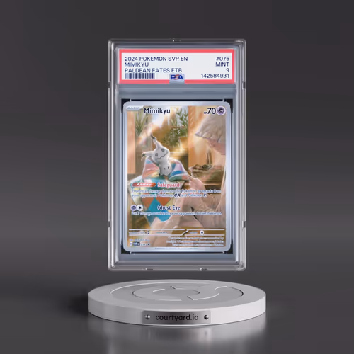 2024 Pokémon Svp EN-SV Black Star Promo #075 Mimikyu - Paldean Fates Elite Trainer Box (PSA 9 MINT)