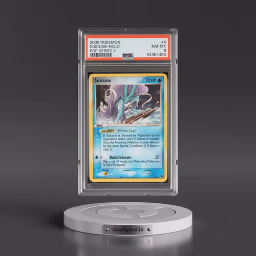 2006 Pokémon Pop Series 2 #4 Suicune - Holo (PSA 8 NM-MT)