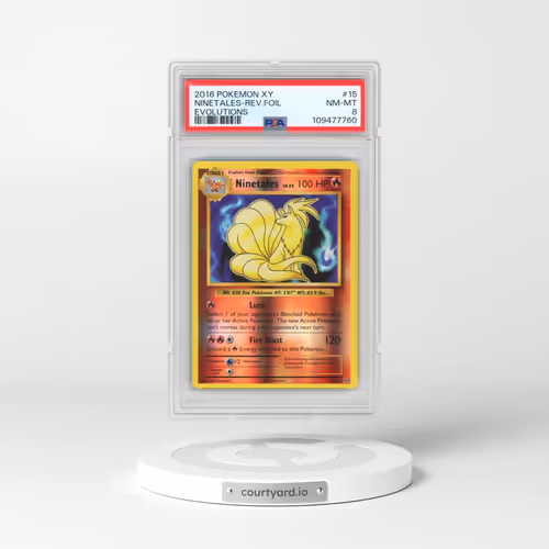 2016 Pokémon XY Evolutions #15 Ninetales - Reverse Foil (PSA 8 NM-MT)