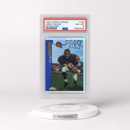 1997 Topps Chrome #155 Corey Dillon - Refractor (PSA 8 NM-MT)