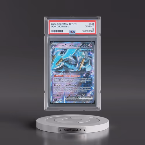 2024 Pokémon Tef EN-Temporal Forces #081 Iron Crown EX - Holo (PSA 10 GEM MINT)