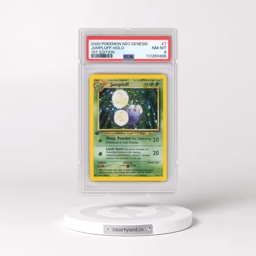 2000 Pokémon Neo Genesis #7 Jumpluff - 1st Edition Holo (PSA 8 NM-MT)