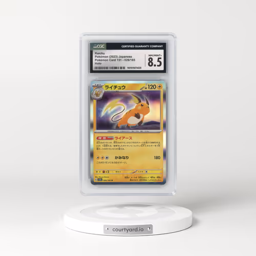 2023 Pokémon Card 151 #026/165 Raichu - Holo (CGC 8.5 NM-MT+)