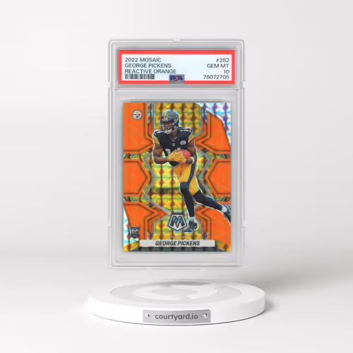 2022 Panini Mosaic #282 George Pickens - Reactive Orange (PSA 10 GEM MINT)