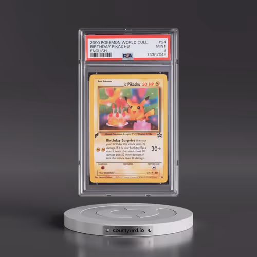2000 Pokémon Pikachu World #24 Birthday Pikachu (PSA 9 MINT)