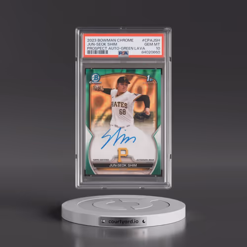 2023 Bowman Chrome Prospect Autographs #CPAJSH Jun-Seok Shim - Green Lava (PSA 10 GEM MINT)