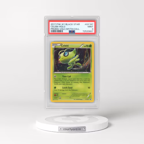 2017 Pokémon XY Black Star Promo #XY187 Celebi - Holo Volcanion Mythical Collection (PSA 9 MINT)