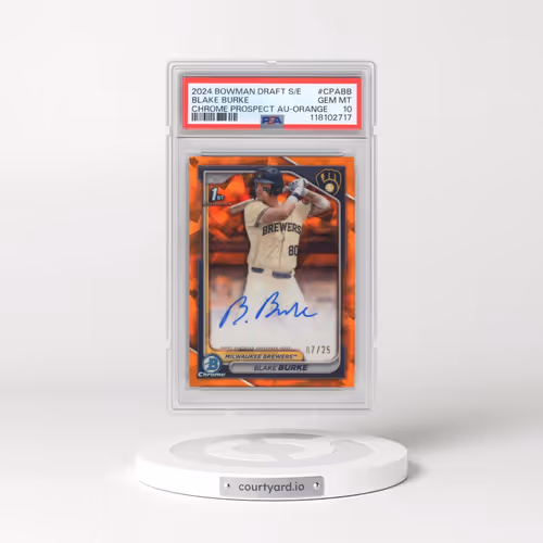 2024 Bowman Draft Sapphire Edition Chrome Sapphire Prospect Autographs #CPABB Blake Burke - Orange (