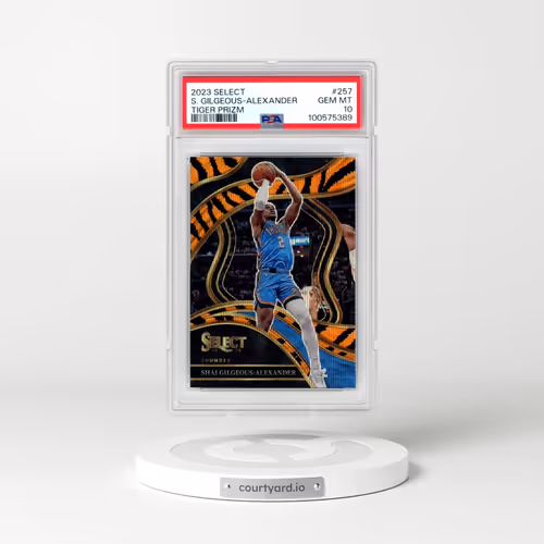2023 Panini Select #257 Shai Gilgeous-Alexander - Tiger Prizm (PSA 10 GEM MINT)