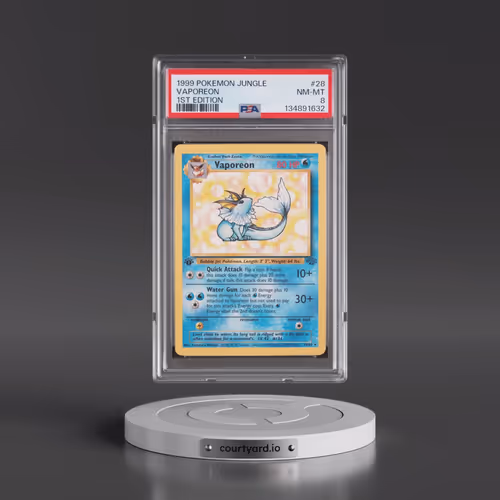 1999 Pokémon Jungle #28 Vaporeon - 1st Edition (PSA 8 NM-MT)