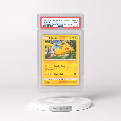 2016 Pokémon SM Black Star Promo #SM04 Pikachu - Target Sun & Moon Launch (PSA 9 MINT)