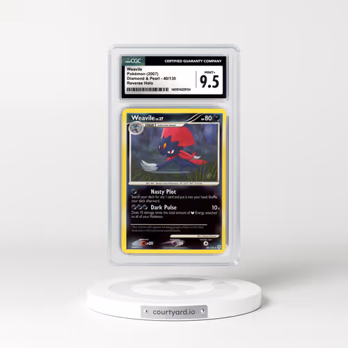 2007 Diamond & Pearl #40/130 Weavile - Reverse Holo (CGC 9.5 MINT+)