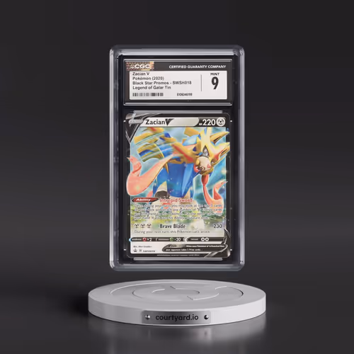 2017 Black Star Promos - Sword & Shield #SWSH018 Zacian V - Holo Legend of Galar Tin (CGC 9 MINT)