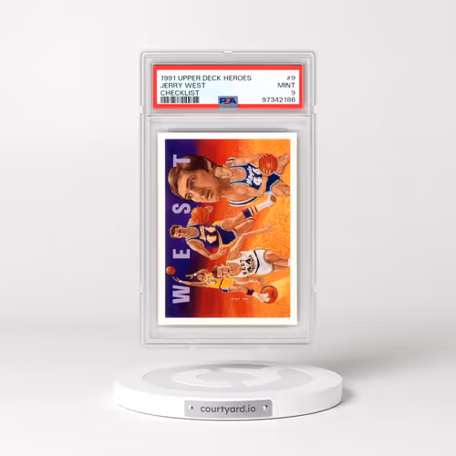 1991 Upper Deck Jerry West Heroes #9 Jerry West - Checklist (PSA 9 MINT)
