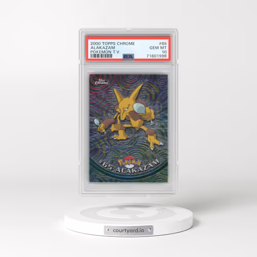 2000 Topps Chrome Pokémon T.V. #65 Alakazam (PSA 10 GEM MINT)