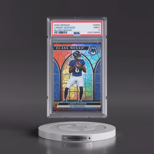 2022 Panini Mosaic Glass Mosaic #GM4 Lamar Jackson (PSA 9 MINT)