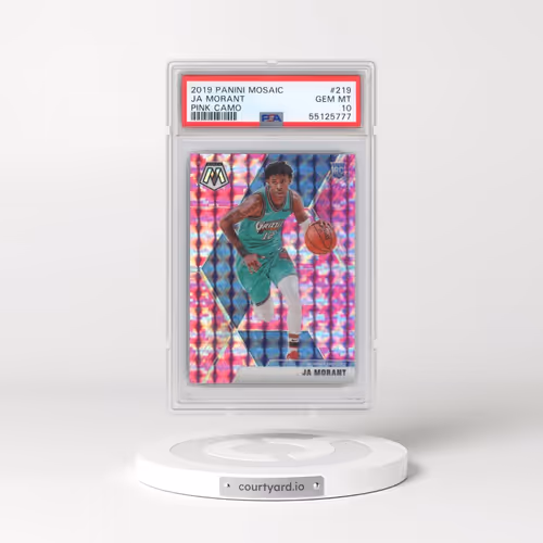 2019 Panini Mosaic #219 Ja Morant - Pink Camo (PSA 10 GEM MINT)