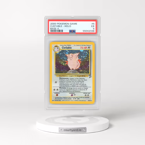 2000 Pokémon Game Base II #5 Clefable - Holo (PSA 5 EX)