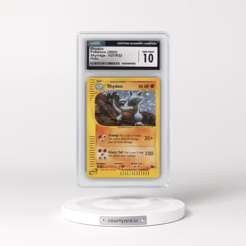 2003 Skyridge #H27/H32 Rhydon - Holo (CGC 10 GEM MINT)