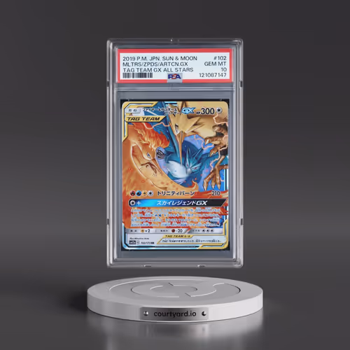 2019 Pokémon Sun & Moon Tag Team GX All Stars #102 Moltres & Zapdos & Articuno GX - Holo (PSA 10 GEM