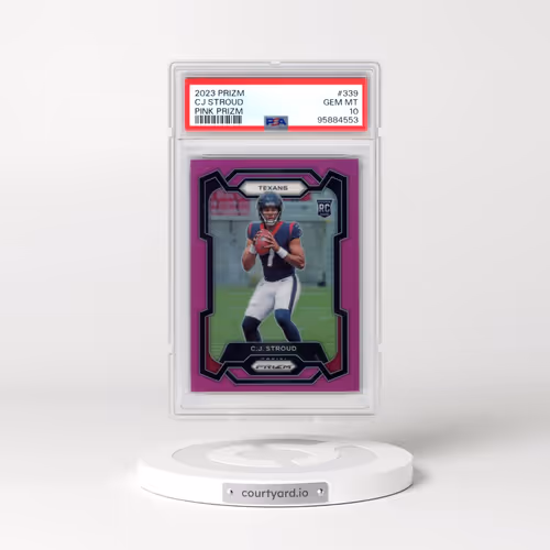 2023 Panini Prizm #339 CJ Stroud - Pink Prizm (PSA 10 GEM MINT)