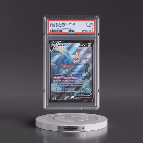 2022 Pokémon Sword & Shield Astral Radiance #TG21 Zacian V - Holo Full Art (PSA 9 MINT)