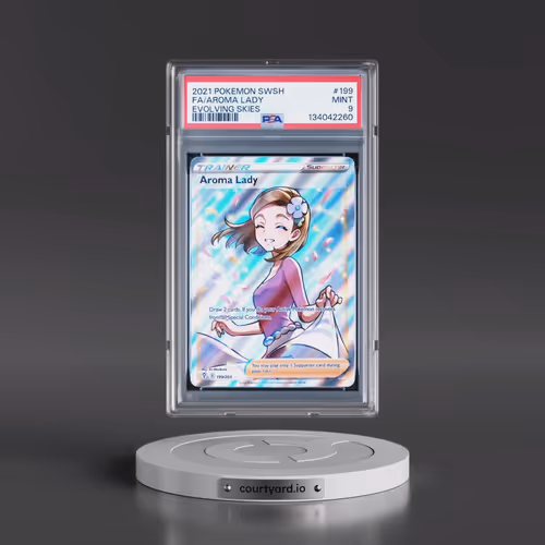 2021 Pokémon Sword & Shield Evolving Skies #199 Aroma Lady - Full Art (PSA 9 MINT)
