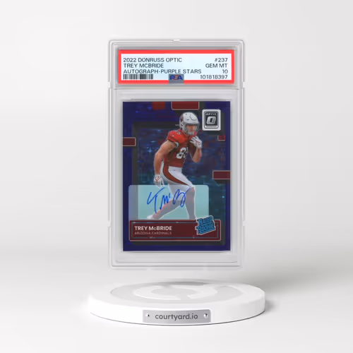 2022 Panini Donruss Optic #237 Trey Mcbride - Autograph-Purple Stars (PSA 10 GEM MINT)