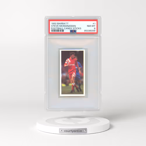 1992 Barratt Football Candy Sticks #1 Steve McManaman (PSA 8 NM-MT)