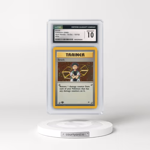 2000 Gym Heroes #15/132 Brock - 1st Edition Holo (CGC 10 GEM MINT)