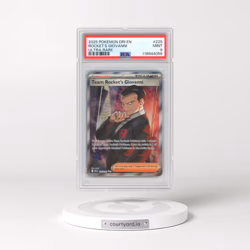 2025 Pokémon Dri EN-Destined Rivals #225 Team Rocket's Giovanni - Ultra Rare (PSA 9 MINT)