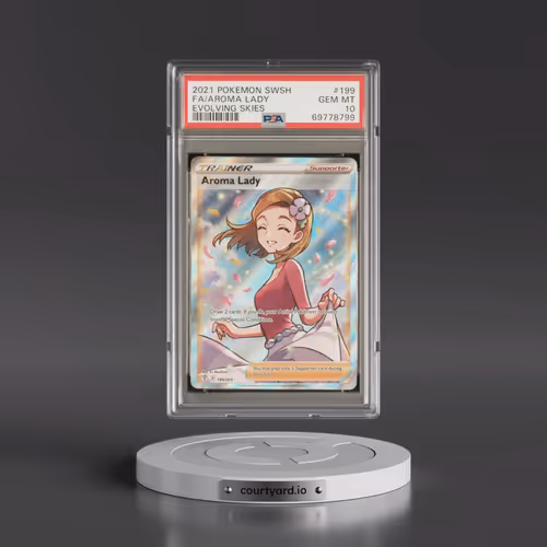 2021 Pokémon Sword & Shield Evolving Skies #199 Aroma Lady - Full Art (PSA 10 GEM MINT)