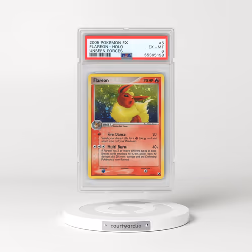 2005 Pokémon EX Unseen Forces #5 Flareon - Holo (PSA 6 EX-MT)