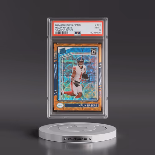 2024 Panini Donruss Optic #271 Malik Nabers - Orange Scope (PSA 9 MINT)