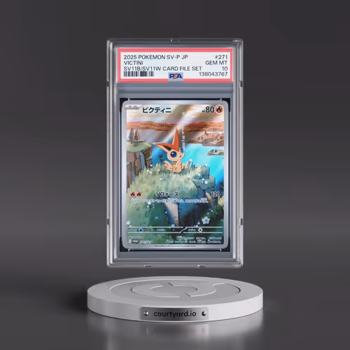 2025 Pokémon SV-P Promo #271 Victini - Black Bolt/White Flare Card File Set (PSA 10 GEM MINT)