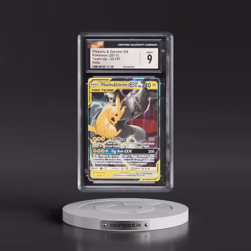 2019 Team Up #33/181 Pikachu & Zekrom GX - Holo (CGC 9 MINT)