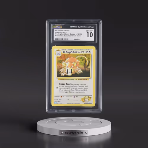 2023 Trading Card Game Classic - CLV, CLC, CLB #016/034 Lt. Surge's Raticate - Blastoise & Suicu