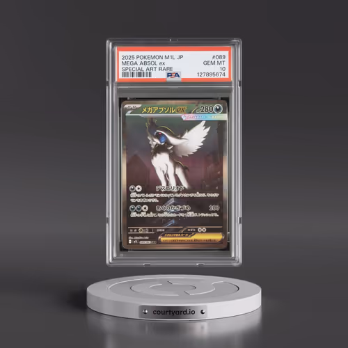 2025 Pokémon M1l-Mega Brave #089 Mega Absol EX - Holo Special Art Rare (PSA 10 GEM MINT)