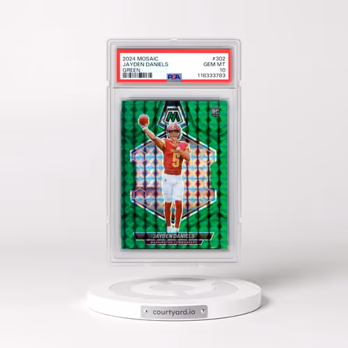 2024 Panini Mosaic #302 Jayden Daniels - Green (PSA 10 GEM MINT)