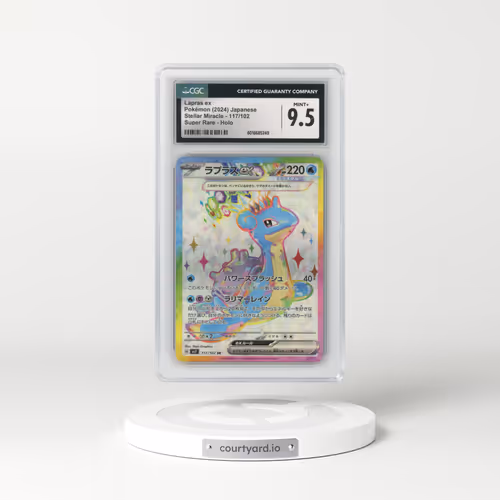 2024 Stellar Miracle #117/102 Lapras ex - Super Rare Holo (CGC 9.5 MINT+)