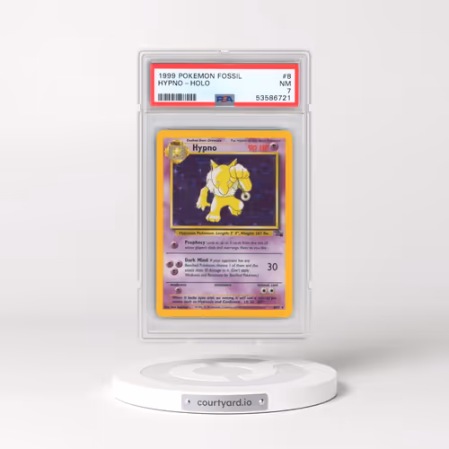 1999 Pokémon Fossil #8 Hypno - Holo (PSA 7 NM)