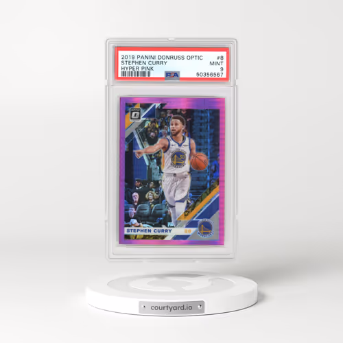 2019 Panini Donruss Optic #8 Stephen Curry - Hyper Pink (PSA 9 MINT)